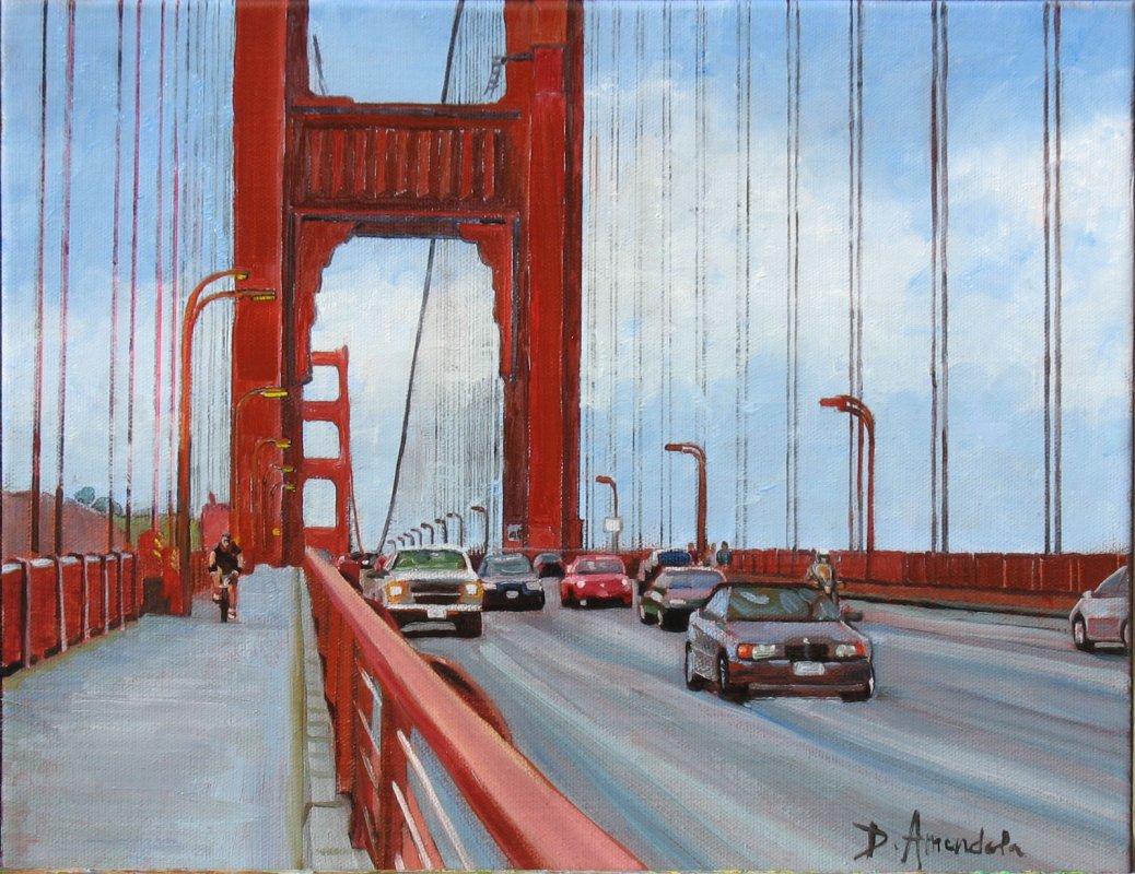 1038x800 Golden Gate Bridge, San Francisco, Urban Landscape, California - Golden Gate Painting