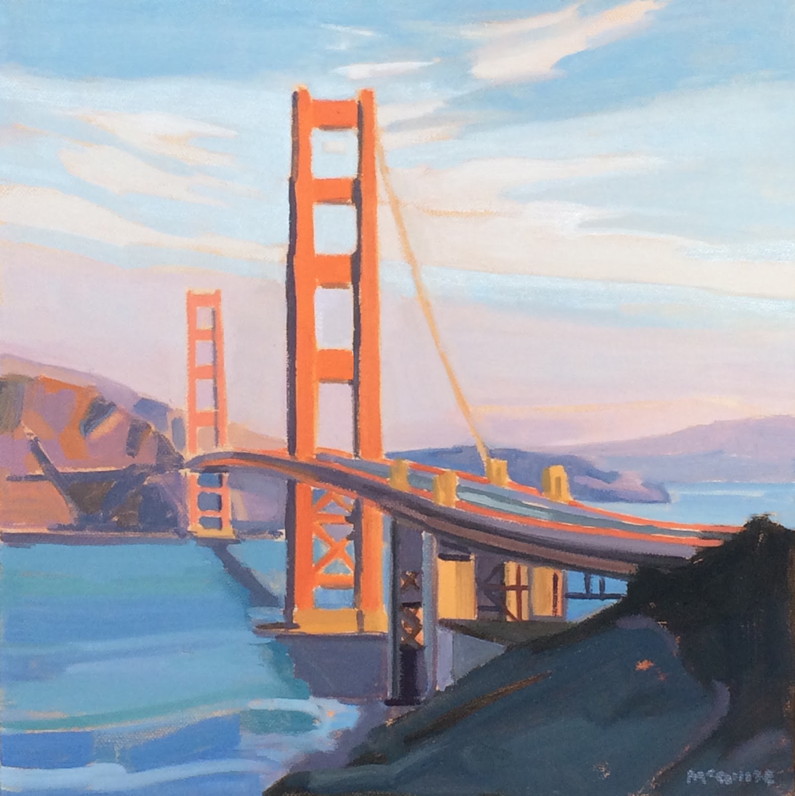 1599x1600 Katherine Mcguire Artist, Oil Paintings Of California Golden Gate - Golden Gate Painting