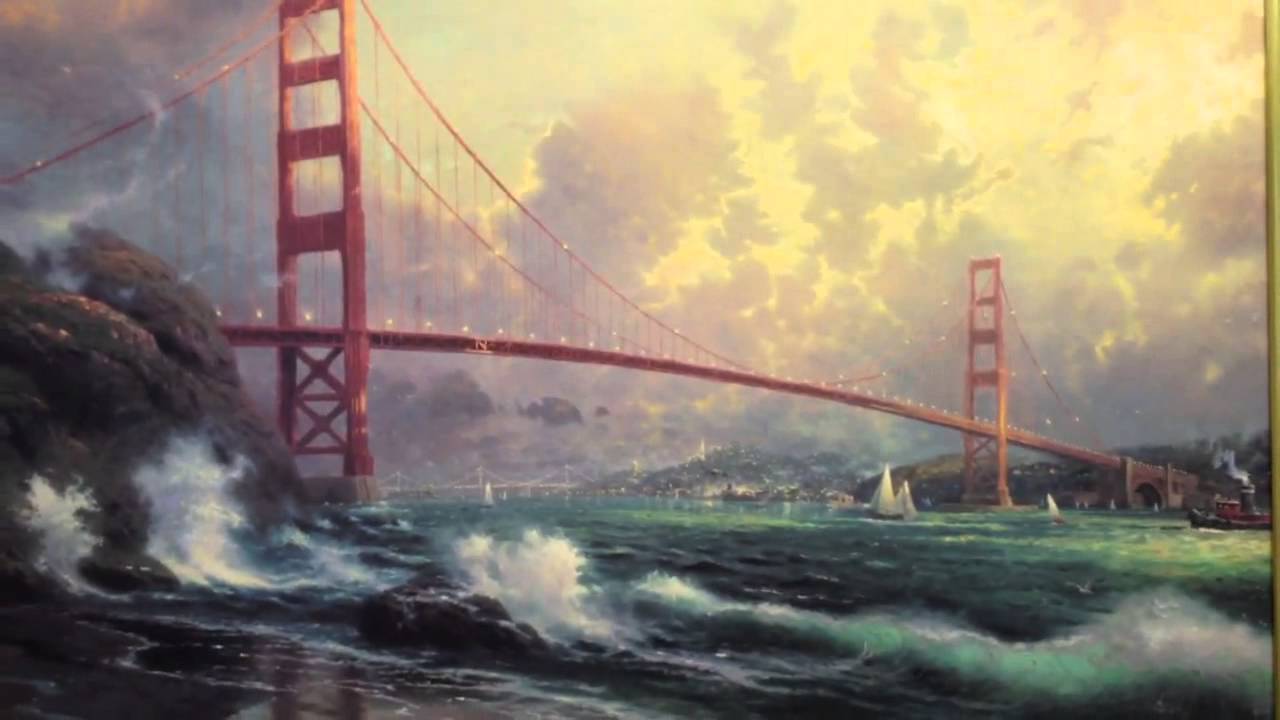 1280x720 Thomas Kinkade Painting Golden Gate Bridge, San Francisco Thomas - Golden Gate Painting
