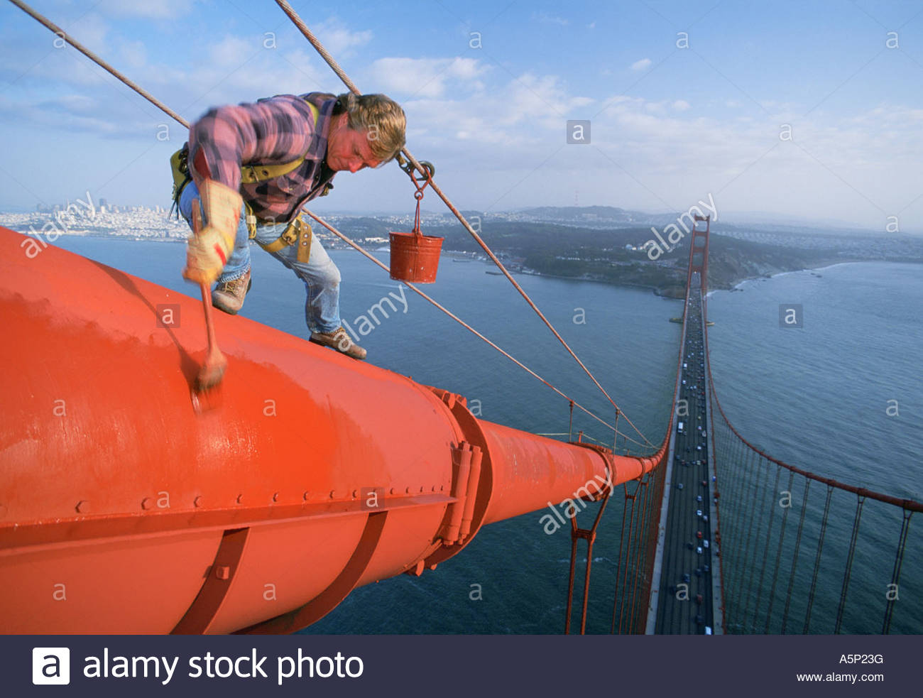 1300x983 Bridge Painters On The Golden Gate Bridge San Francisco California - Golden Gate Painting