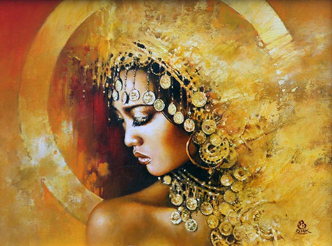 659x489 Golden Girl - Golden Girl Painting