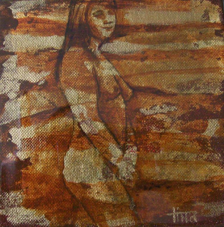 770x783 Saatchi Art Golden Girl Painting By Tina Siddiqui - Golden Girl Painting