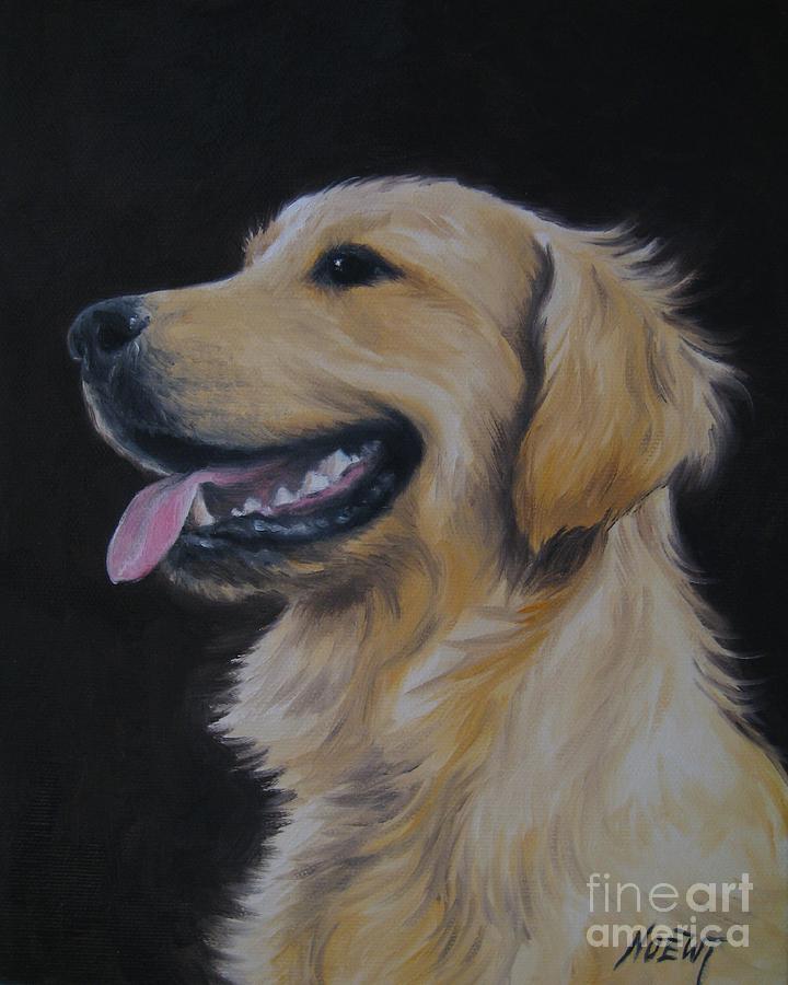 720x900 Golden Retriever Nr. 3 Painting By Jindra Noewi - Golden Retriever Oil Painting