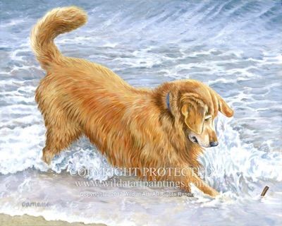 400x320 How To Paint A Golden Retriever Pet Portrait Oil Paintings - Golden Retriever Oil Painting
