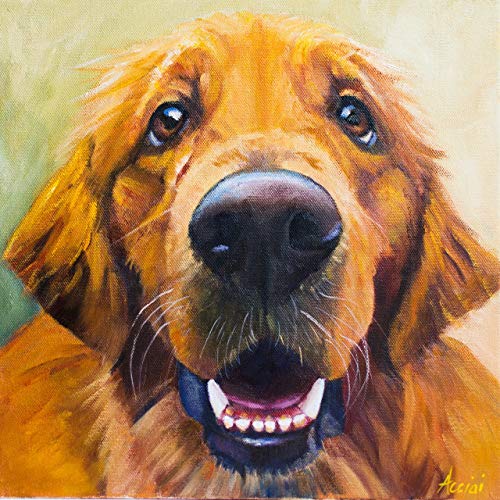 500x500 The Golden Knows - Golden Retriever Painting
