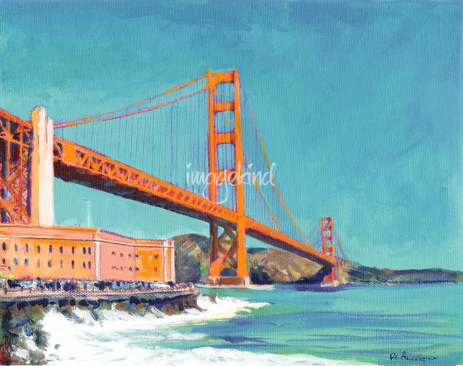 650x514 Golden Gate Bridge San Francisco California By Rd Riccoboni - Golden State Painting