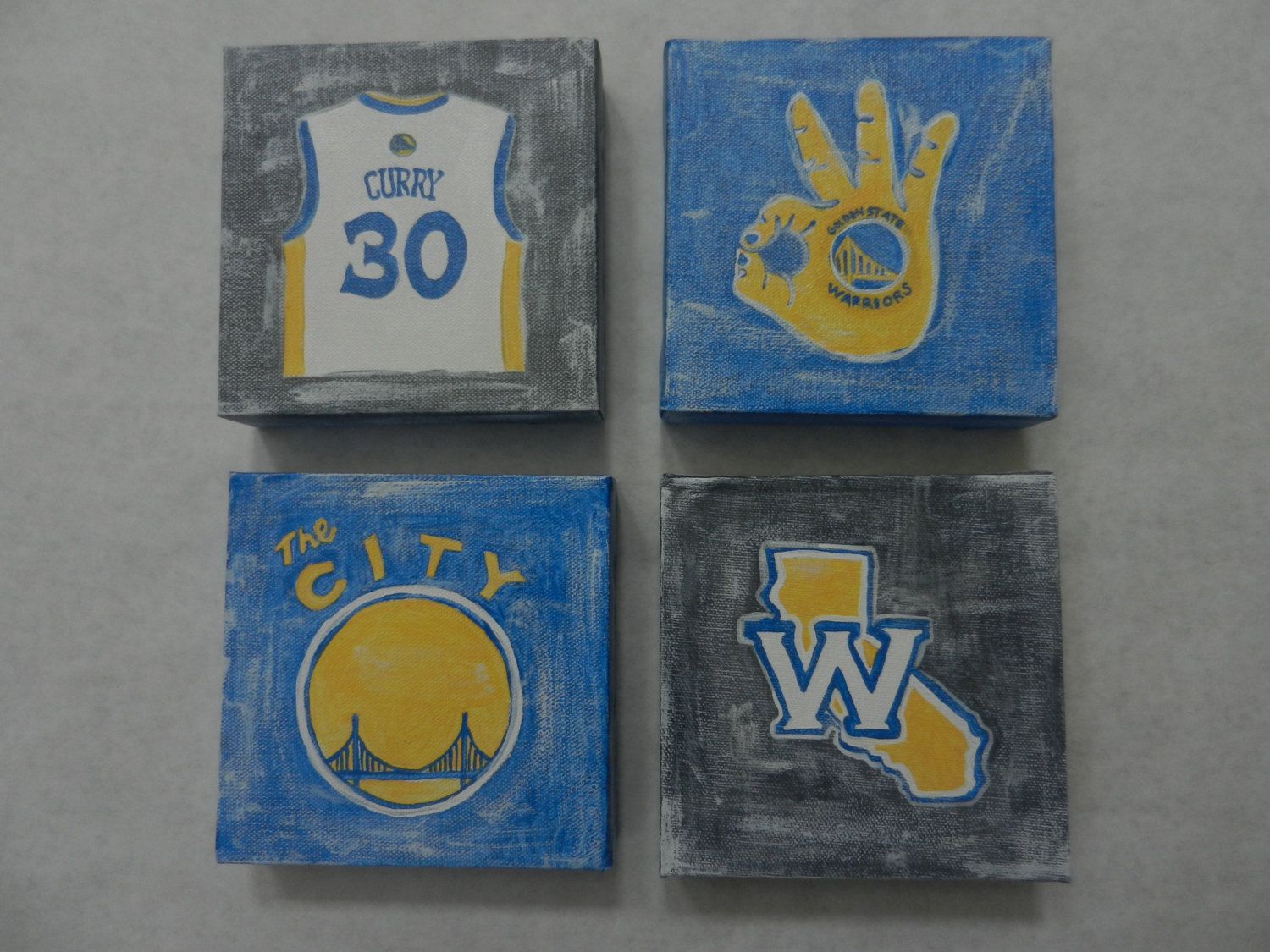 1500x1125 Golden State Warriors Set Of 4 Canvas Paintings - Golden State Painting