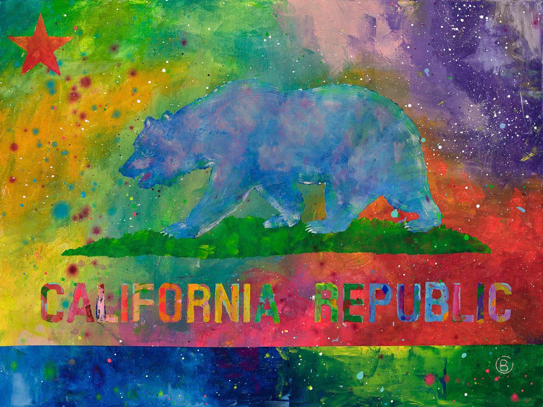 1080x810 Golden State Brandon Jameson Art - Golden State Painting