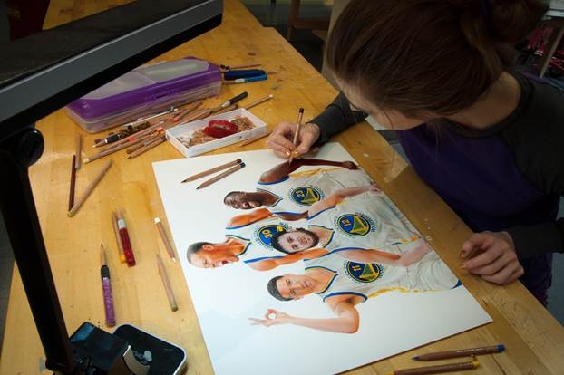 622x414 An Artist's Touch And Russillo's Voice Help Paint Espn's Nba - Golden State Painting