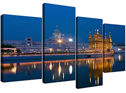 425x312 Large Sikh Canvas Wall Art Pictures Of The Golden - Golden Temple Canvas Painting
