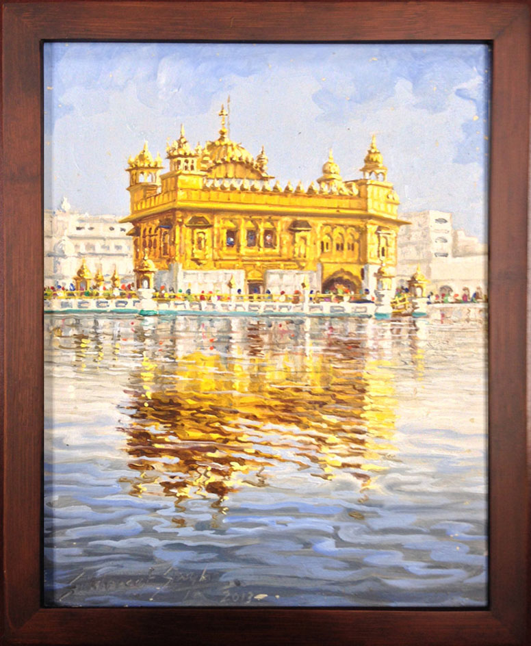 776x944 Original Sikh Art The Sikh Foundation International - Golden Temple Canvas Painting