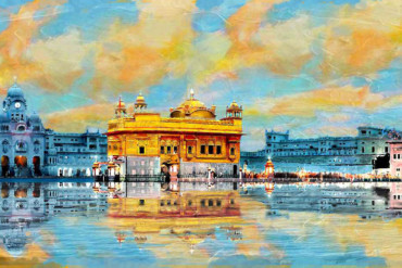 370x247 Buy Golden Temple Oil Paintings On Canvas Paintings For Home Decor - Golden Temple Canvas Painting