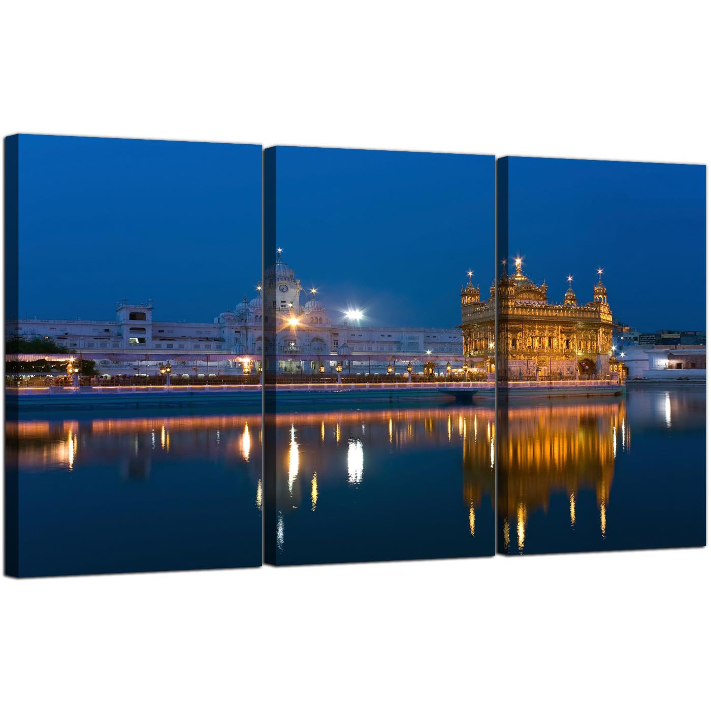 1400x1400 Cheap Sikh Golden Temple Canvas Pictures Set Of 3 For Your Living Room - Golden Temple Canvas Painting