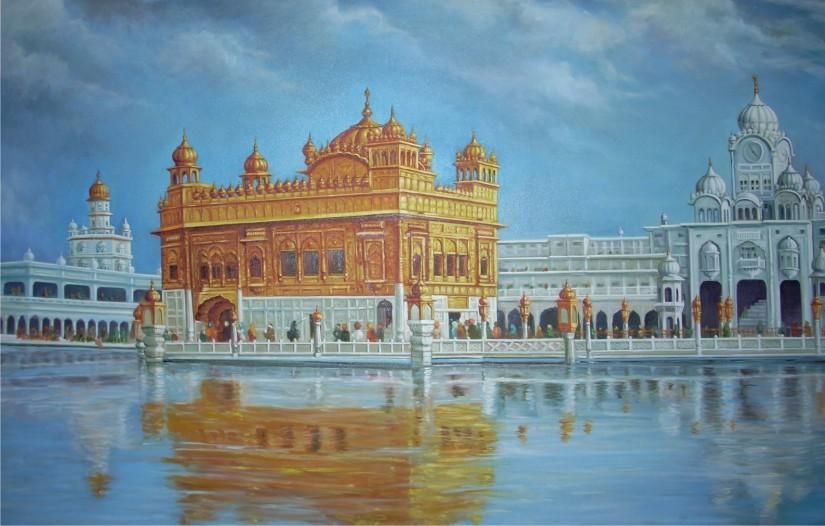 Golden Temple Painting at PaintingValley.com | Explore collection of ...