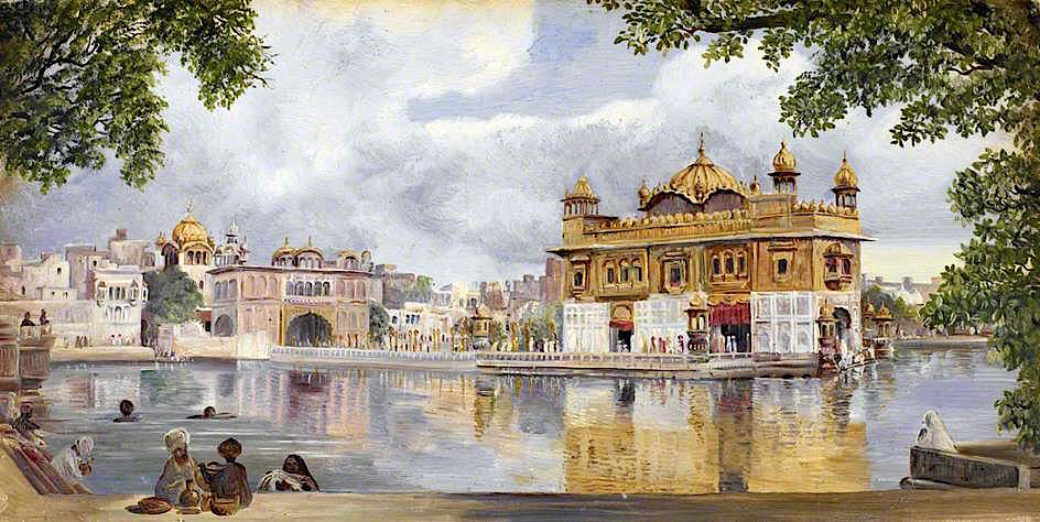 944x474 The Golden Temple, Amritzur, India. 26 May 1878 Painting - Golden Temple Painting