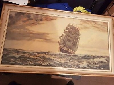 400x300 Montague Dawson The Golden West Oil Painting 1962 - Golden West Painting