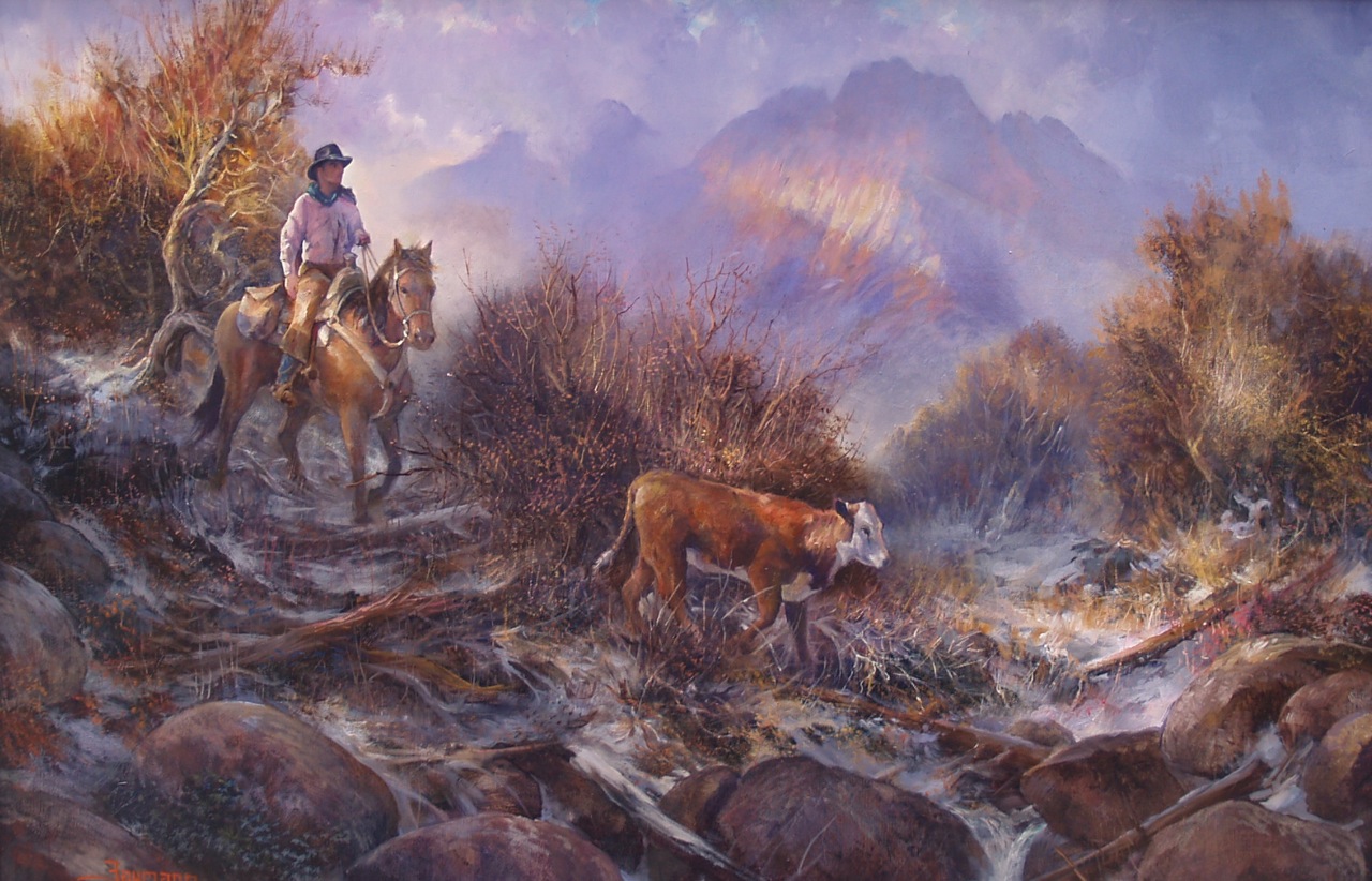 1280x822 Western Paintings By Stefan Baumann - Golden West Painting
