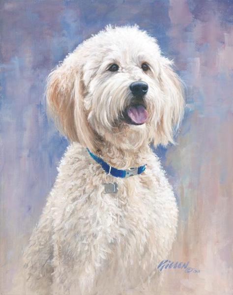 474x600 More Dog Paintings By Jim Killen 6 - Goldendoodle Painting