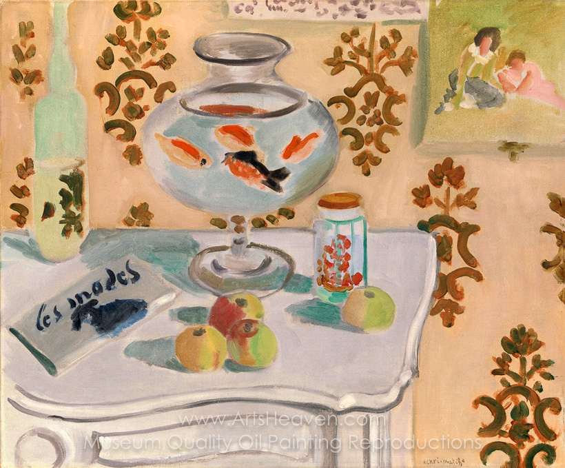 820x679 Reproduction Painting Henri Matisse The Goldfish Bowl, Hand - Goldfish Bowl Painting