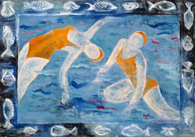 640x450 Acrylics And Oils Marjorie Price - Goldfish Bowl Painting