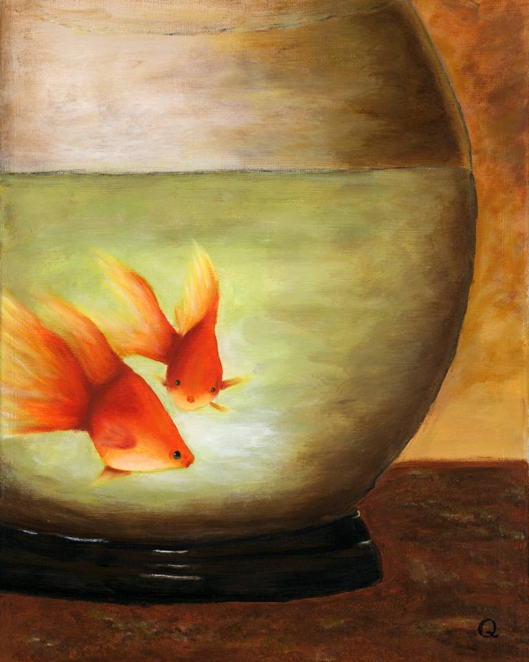 Goldfish Bowl Painting at PaintingValley.com | Explore collection of ...