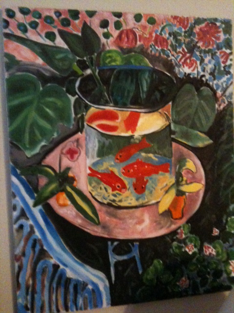 480x640 Are Those Flowers Coming Or Going The Show Must Go - Goldfish Bowl Painting
