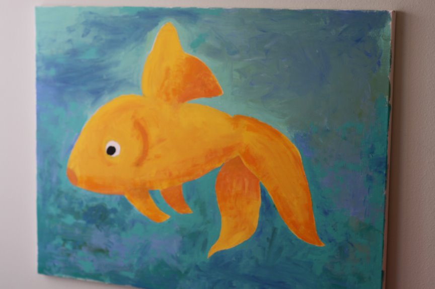 864x574 Goldfish Design Mom - Goldfish Painting