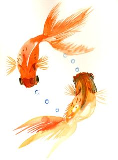 236x320 Hophopjingleboo Goldfish Arts Ceramics Goldfish - Goldfish Painting