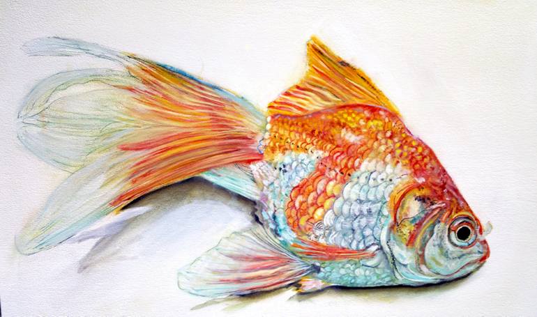 Goldfish Painting at PaintingValley.com | Explore collection of ...