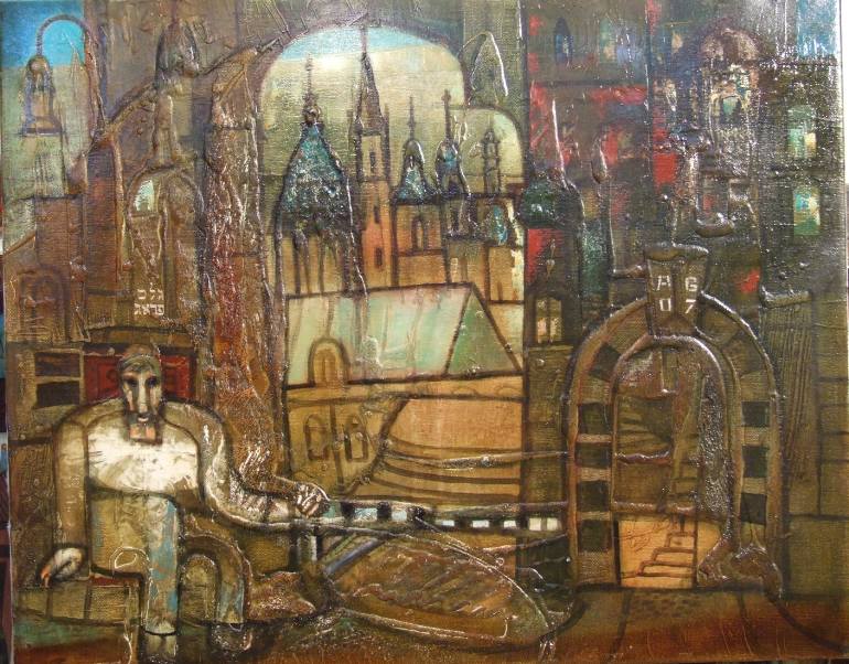 770x602 Saatchi Art Golem Painting By Alexander Gurevich - Golem Painting