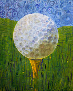 240x300 Golf Ball Paintings - Golf Ball Painting
