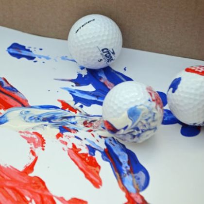 420x420 25 Sports Themed Crafts For Kids Golf, Crafts - Golf Ball Painting