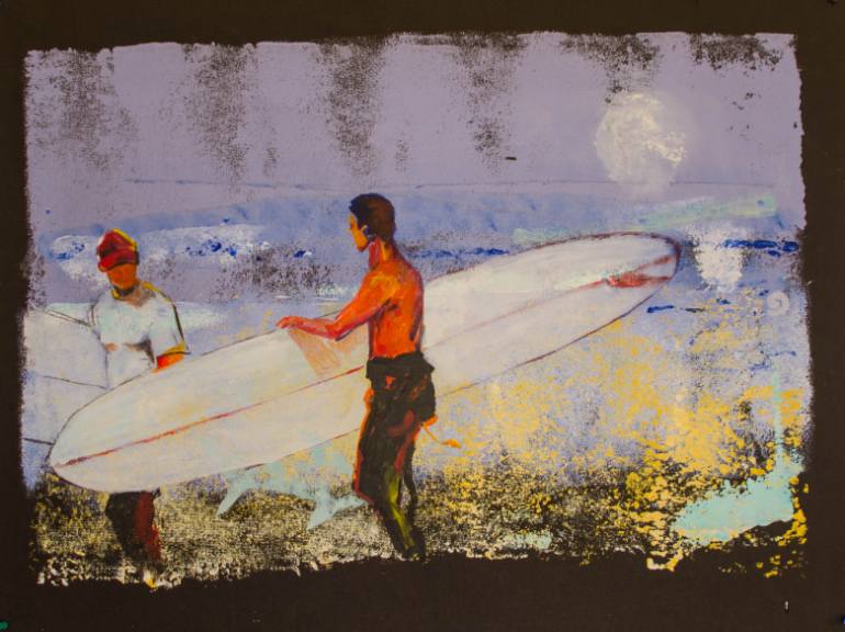770x576 Saatchi Art Long Board With Golf Ball Painting By Doug Decarlo - Golf Ball Painting