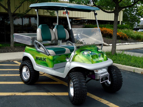 500x375 Custom Decorative Vinyl Or Painted Units - Golf Cart Painting