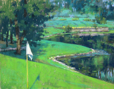 400x315 Lakelands Golf Course - Golf Club Painting