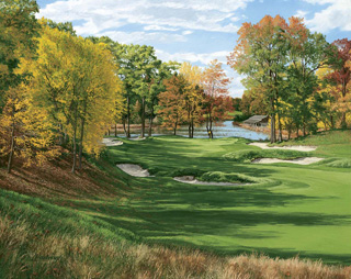 320x254 Linda Hartough Golf Landscapes Us Courses - Golf Club Painting