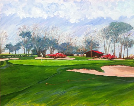 450x356 Anne Rosenvald Golf Course Art - Golf Club Painting