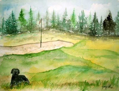 400x304 Golf Course Paintings - Golf Course Painting