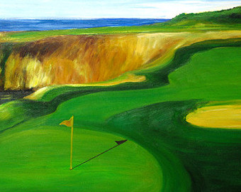 340x270 Golf Art Painting Etsy - Golf Course Painting
