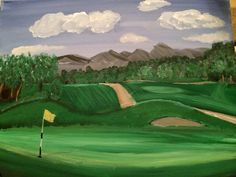 236x177 Step By Step Acrylic Painting Of Golf Course Step By Step - Golf Course Painting