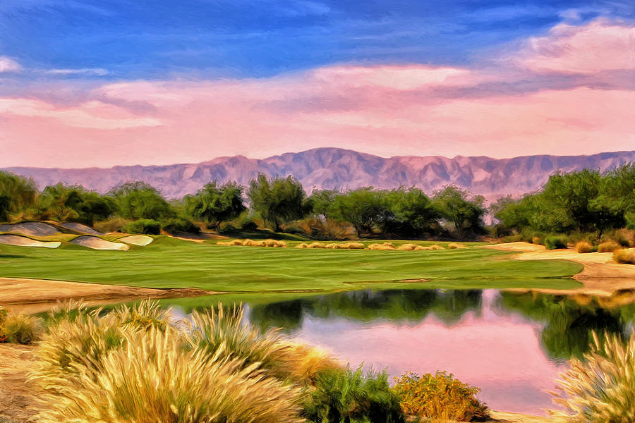 900x600 Dawn On The Golf Course Painting By Dominic Piperata - Golf Course Painting