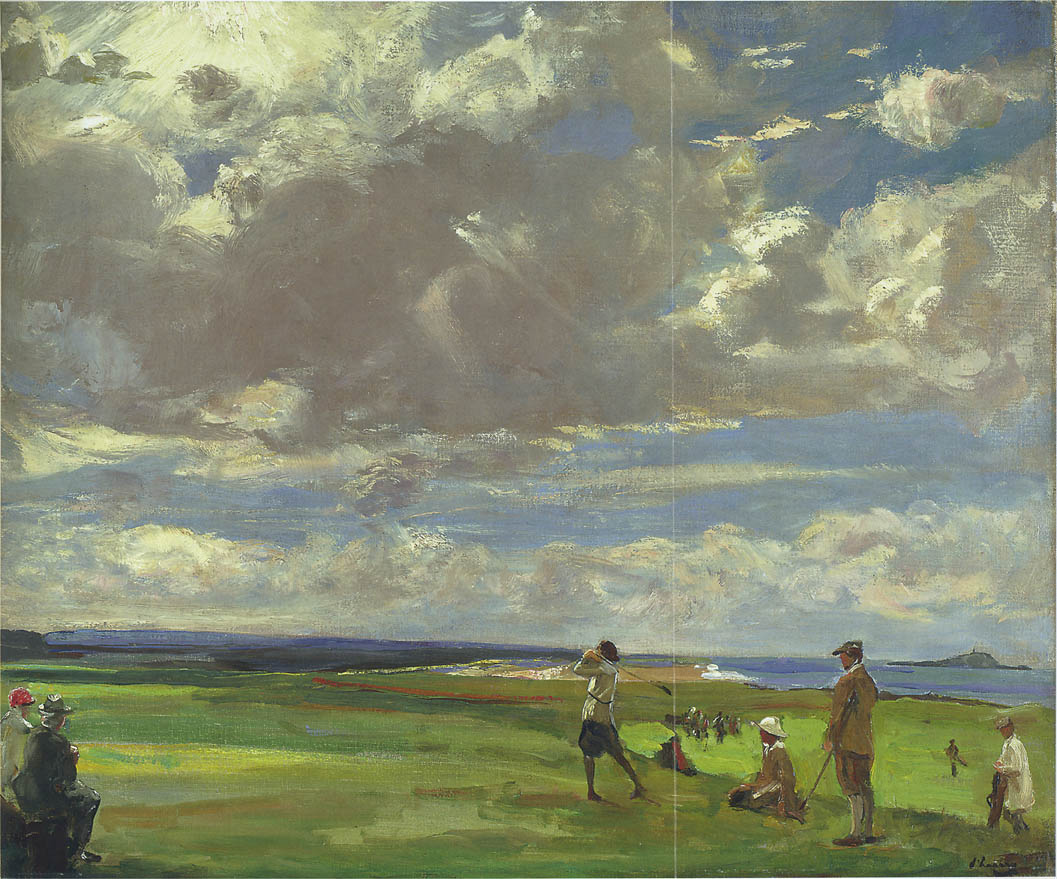 1057x879 Golf Links - Golf Oil Painting