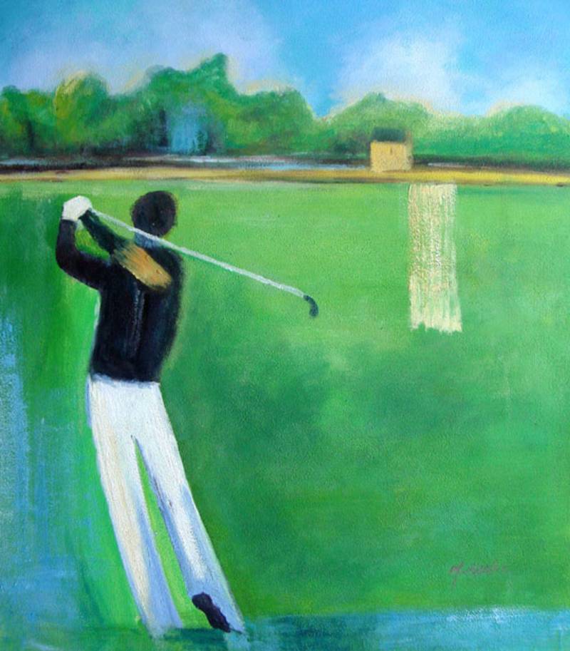 800x913 Oil Paintings Frames - Golf Oil Painting
