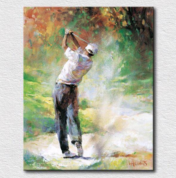 589x593 Online Shop Modern Golf Sport Oil Painting High Quality - Golf Oil Painting