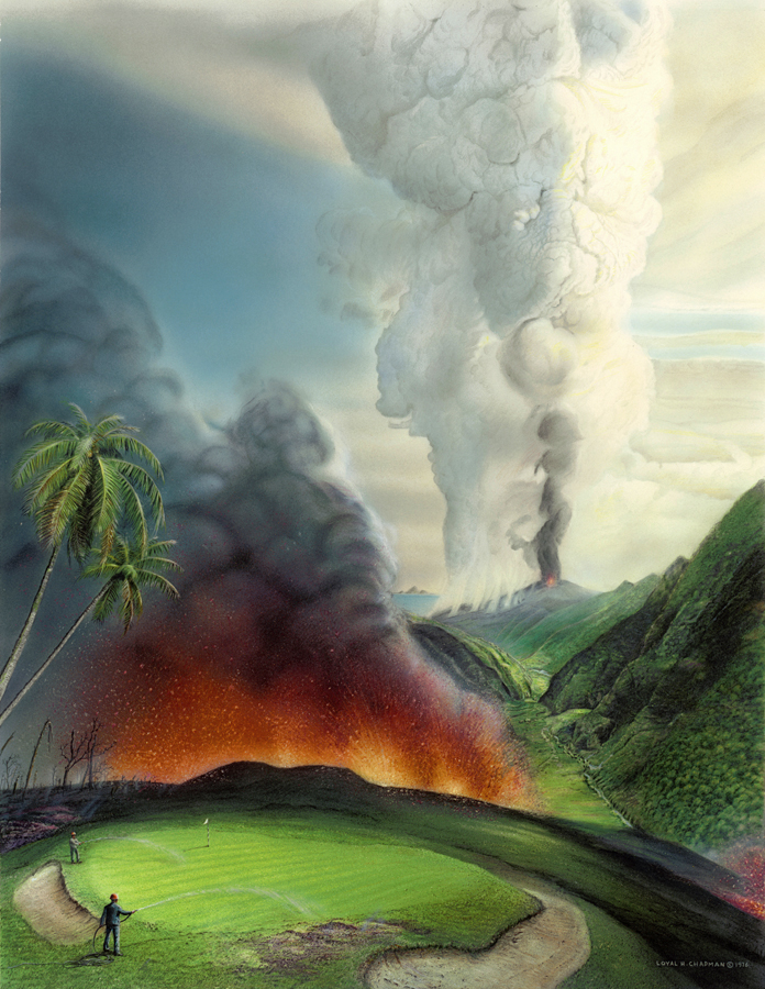 696x900 Loyal H. Chapman's Infamous 18 Golf Art Prints For Sale - Golf Painting