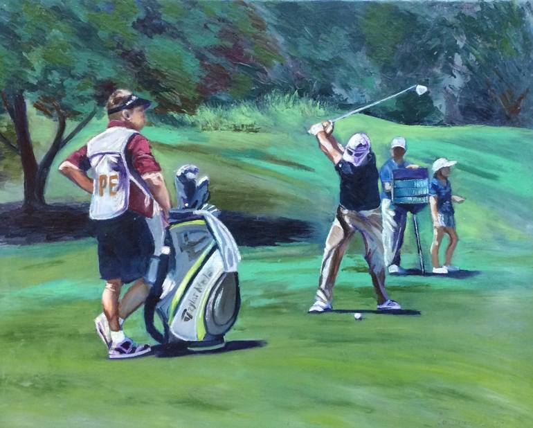 770x618 Saatchi Art Golf Painting By Evelina Dillon - Golf Painting