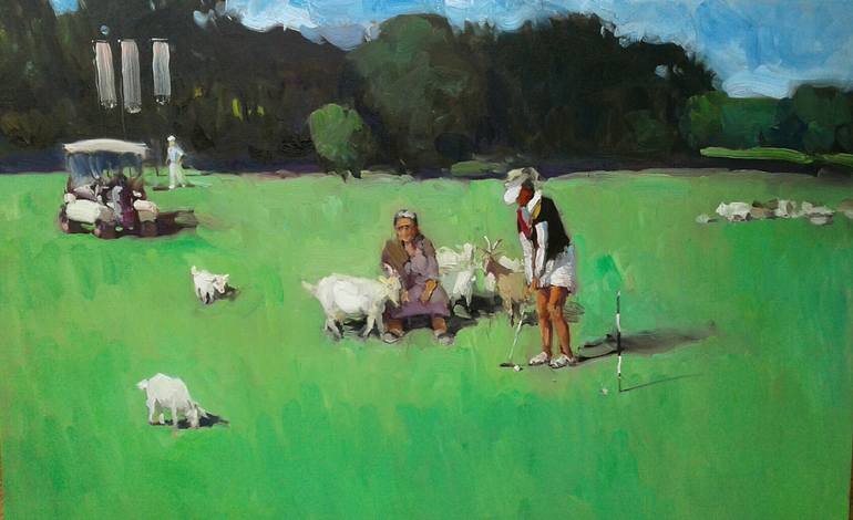 770x470 Saatchi Art Golf Painting By Yura Shapoval - Golf Painting