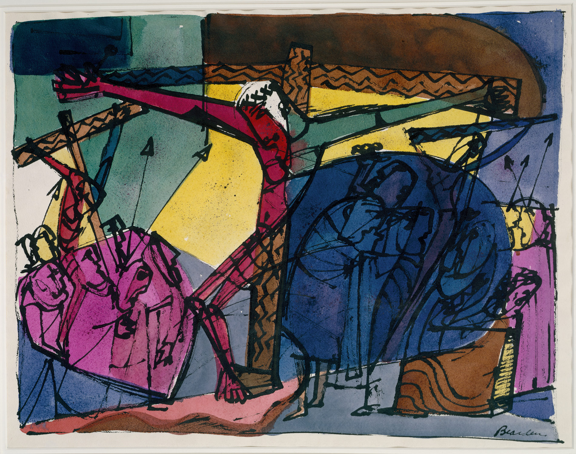 1901x1500 Golgotha Romare Bearden 54.143.9 Work Of Art Heilbrunn - Golgotha Painting