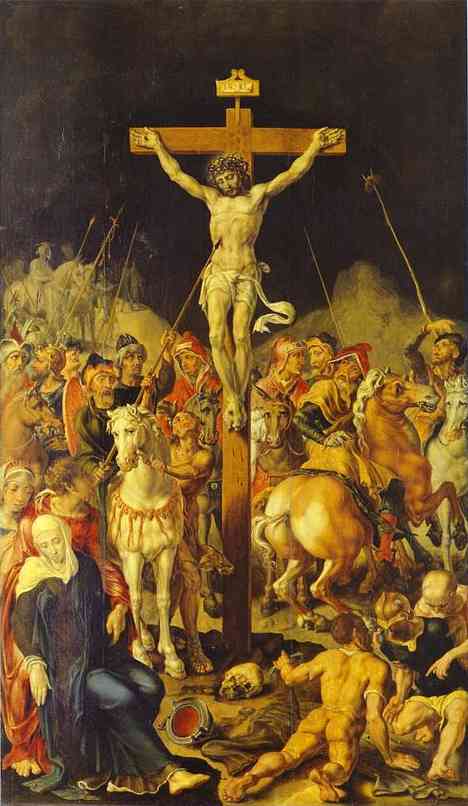 468x806 Oil Paintinggolgotha (Central Panel). - Golgotha Painting