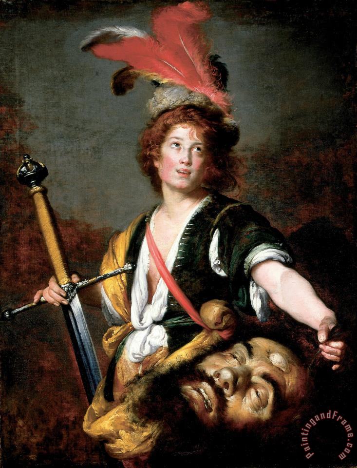733x960 Bernardo Strozzi David With The Head Of Goliath Painting - Goliath Painting